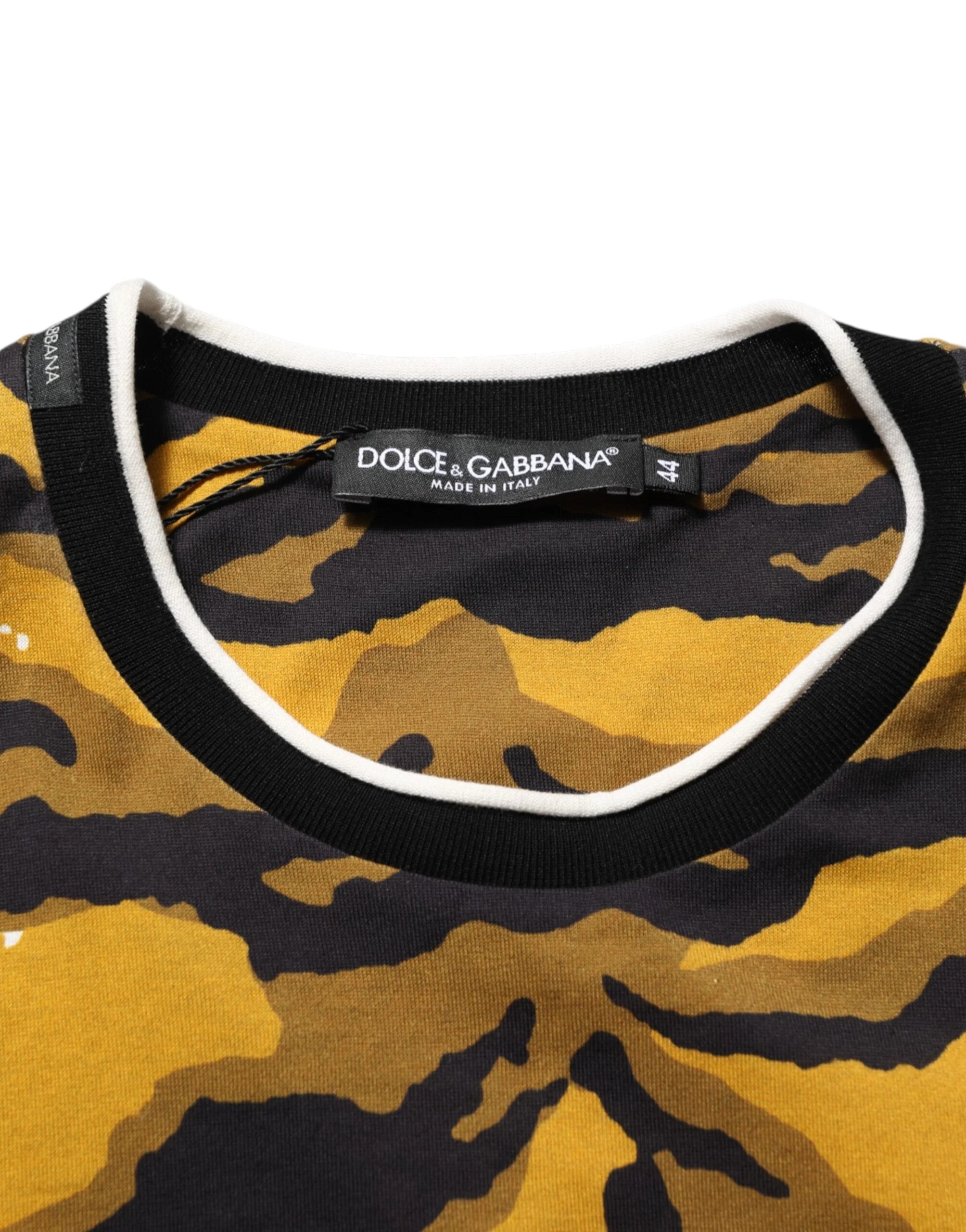 Dolce & Gabbana Multicolor Leopard Palm Leaf Men Crew Neck T-shirt - IT44 | XS - T-Shirts