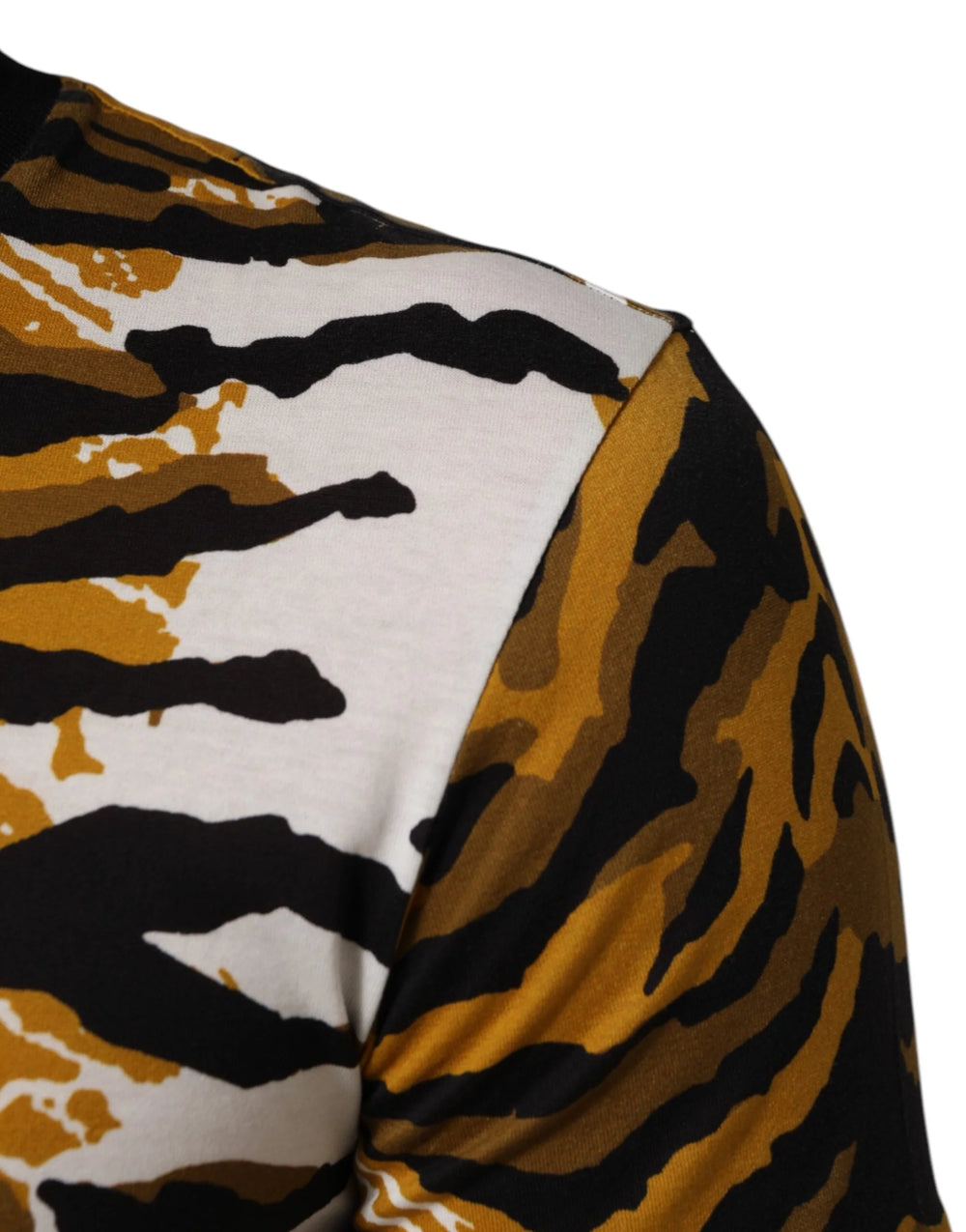 Dolce & Gabbana Multicolor Leopard Palm Leaf Men Crew Neck T-shirt - IT44 | XS - T-Shirts