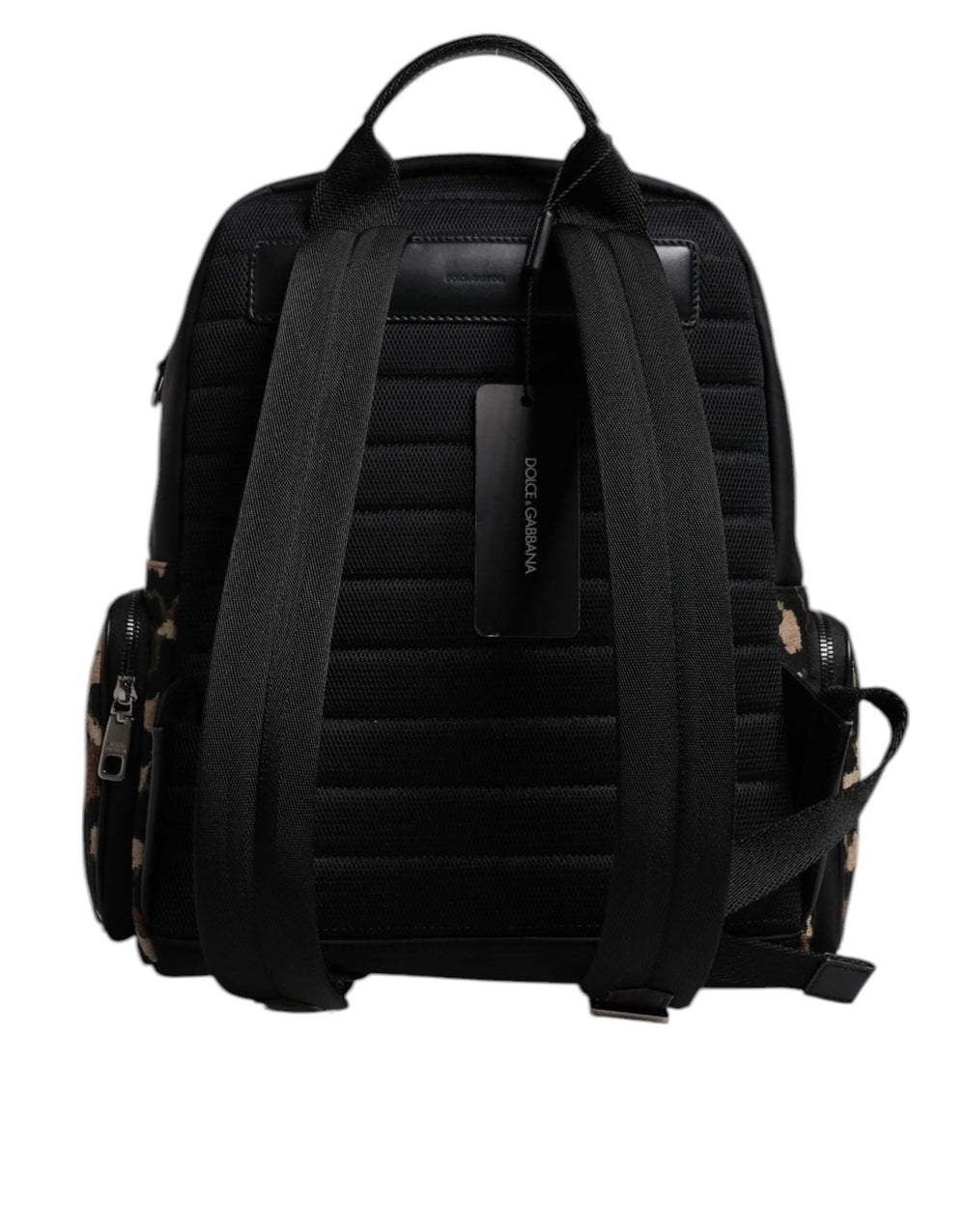 Dolce & Gabbana Multicolor Leopard Print DG Logo Plaque Men Backpack Bag - Backpacks