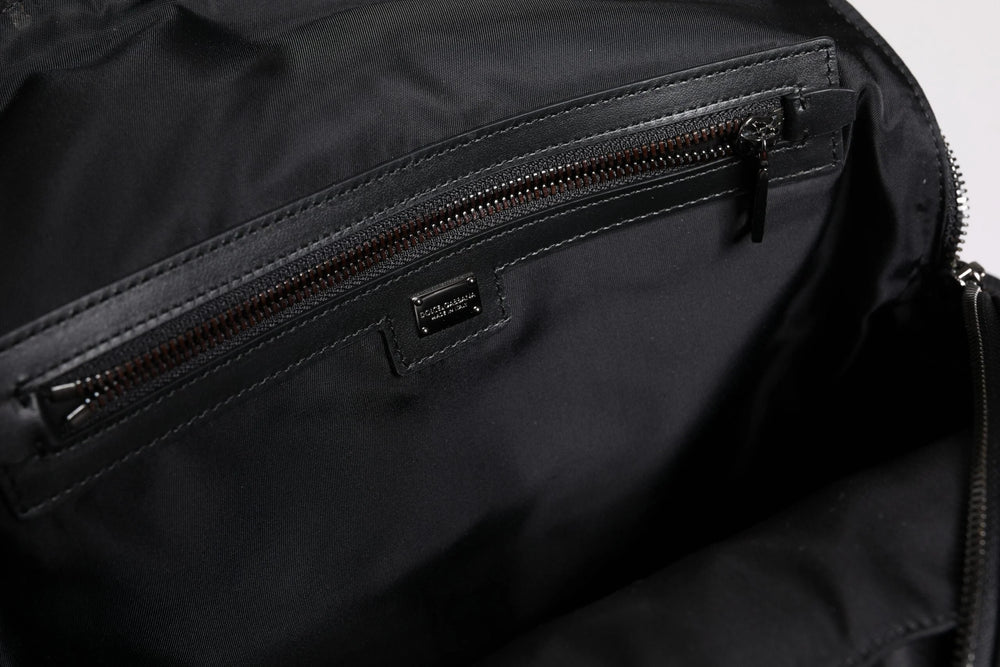 Dolce & Gabbana Multicolor Leopard Print DG Logo Plaque Men Backpack Bag - Backpacks