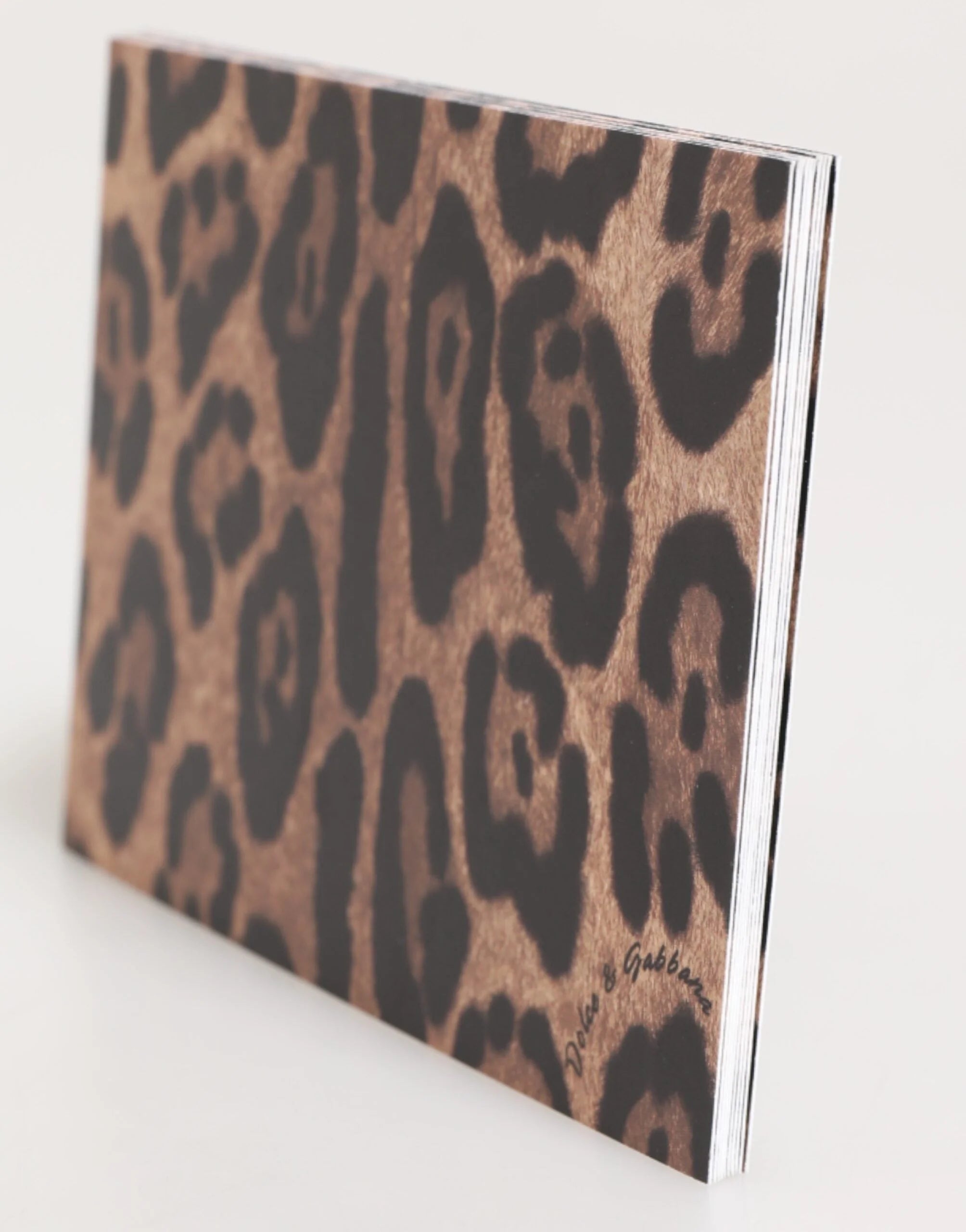 Dolce & Gabbana Multicolor Leopard Print Envelope Paper Post Card Holder - Desktop Organizers