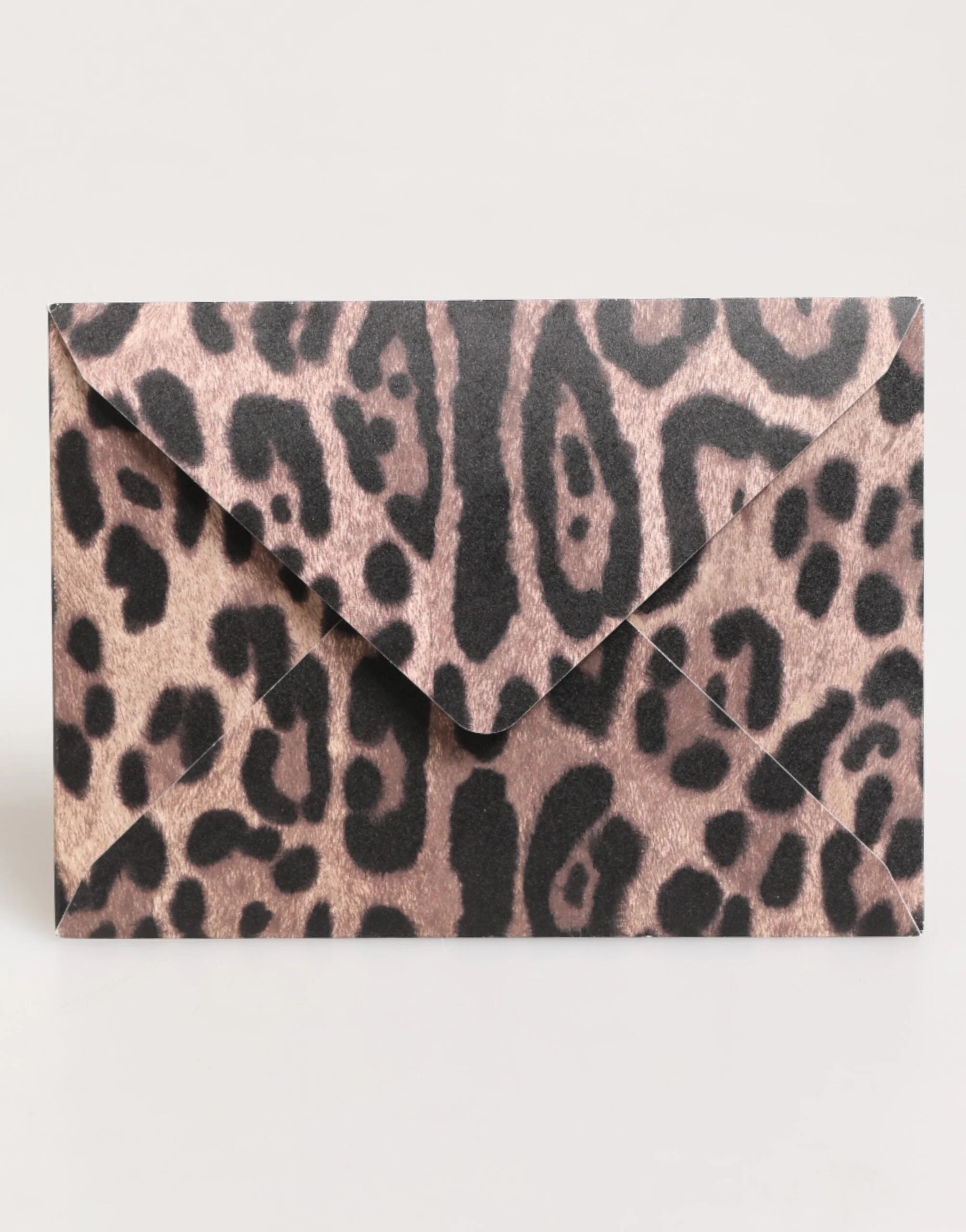 Dolce & Gabbana Multicolor Leopard Print Envelope Paper Post Card Holder - Desktop Organizers