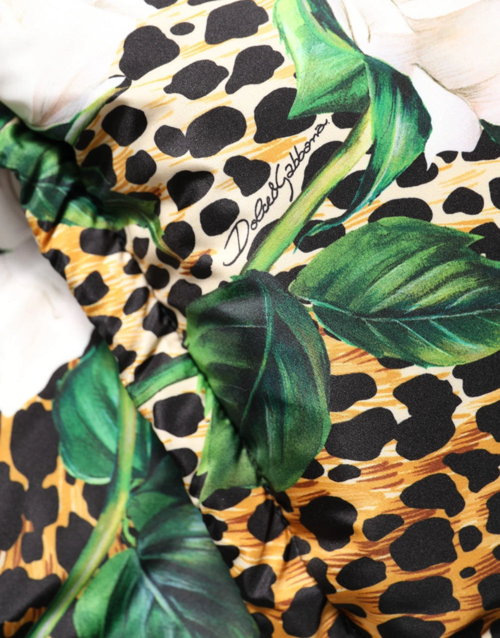 Dolce & Gabbana Multicolor Leopard Rose Puffer Quilted Jacket - IT40|S - Puffer Jackets