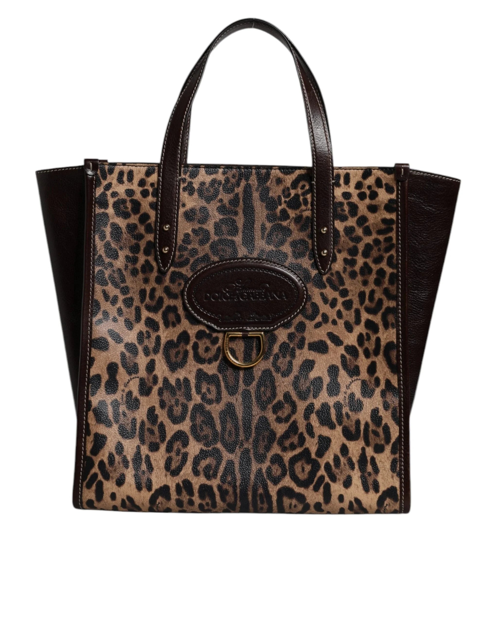 Dolce & Gabbana Multicolor Leopard Shopping Tote Shoulder WomenBorse Bag - Shopper Bags