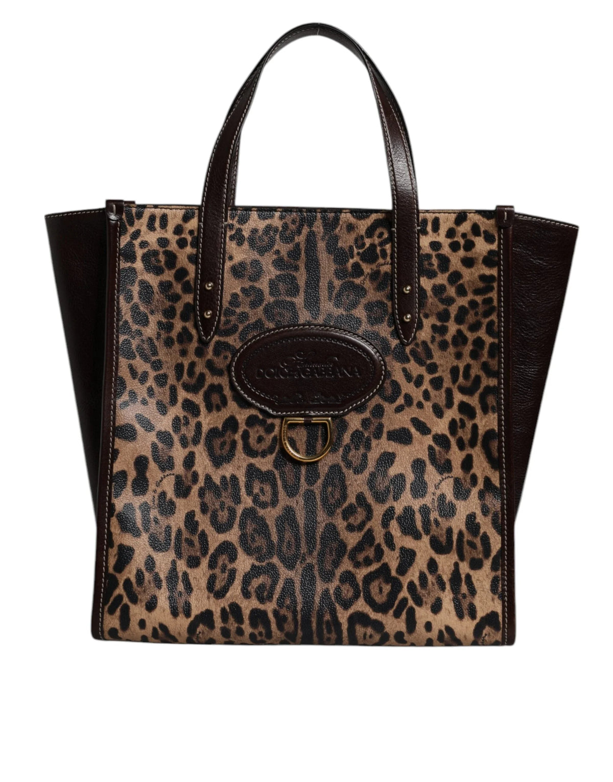 Dolce & Gabbana Multicolor Leopard Shopping Tote Shoulder WomenBorse Bag - Shopper Bags