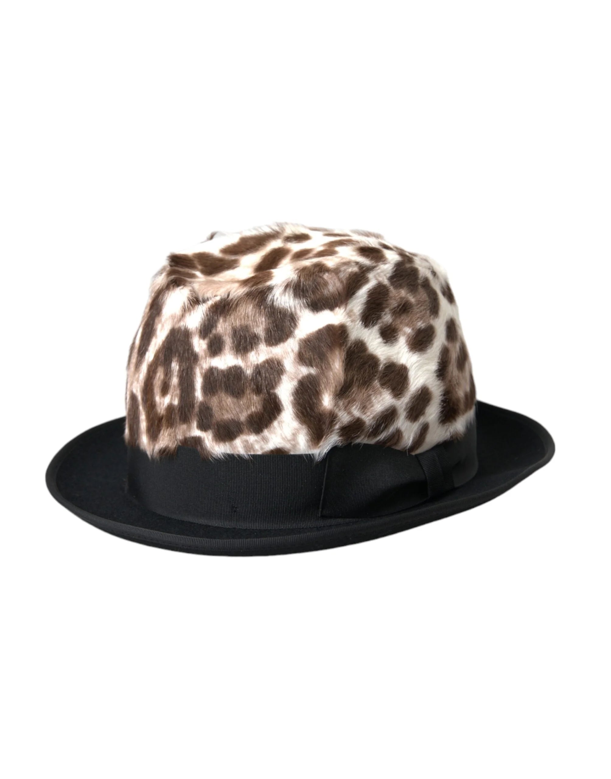 Dolce & Gabbana Multicolor Leopard Women Fedora Hat - 58 cm|M - Fedoras