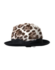 Dolce & Gabbana Multicolor Leopard Women Fedora Hat - 58 cm|M - Fedoras