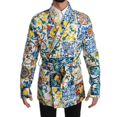 Dolce & Gabbana Multicolor Linen Jackets And Coat - IT48 | M