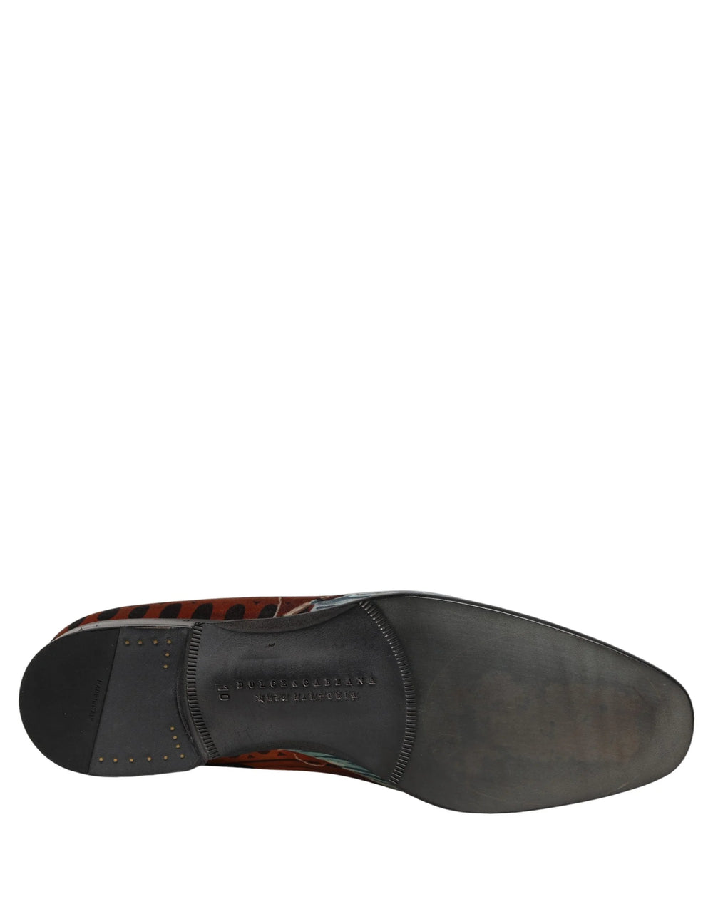 Mocassins slip-on multicolor da Dolce & Gabbana para homem com estampado de leão em couro num padrão artístico vibrante.
