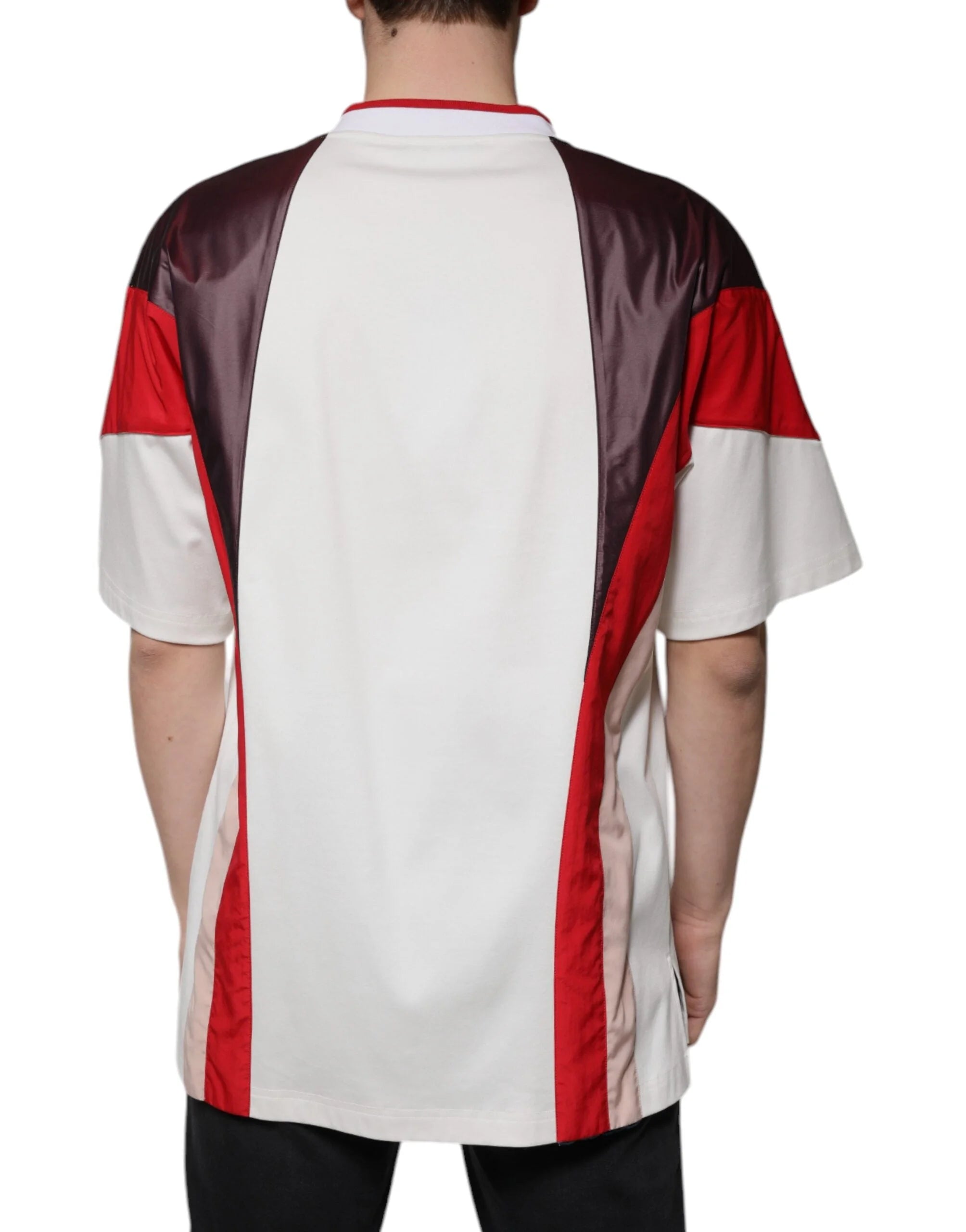 Dolce & Gabbana Multicolor Logo Jersey Cotton V-neck T-shirt - IT54 | XL - T-Shirts