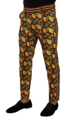 Dolce & Gabbana Multicolor Logo Mania Cotton Tapered Trouser Pants - IT48 | M - Trousers