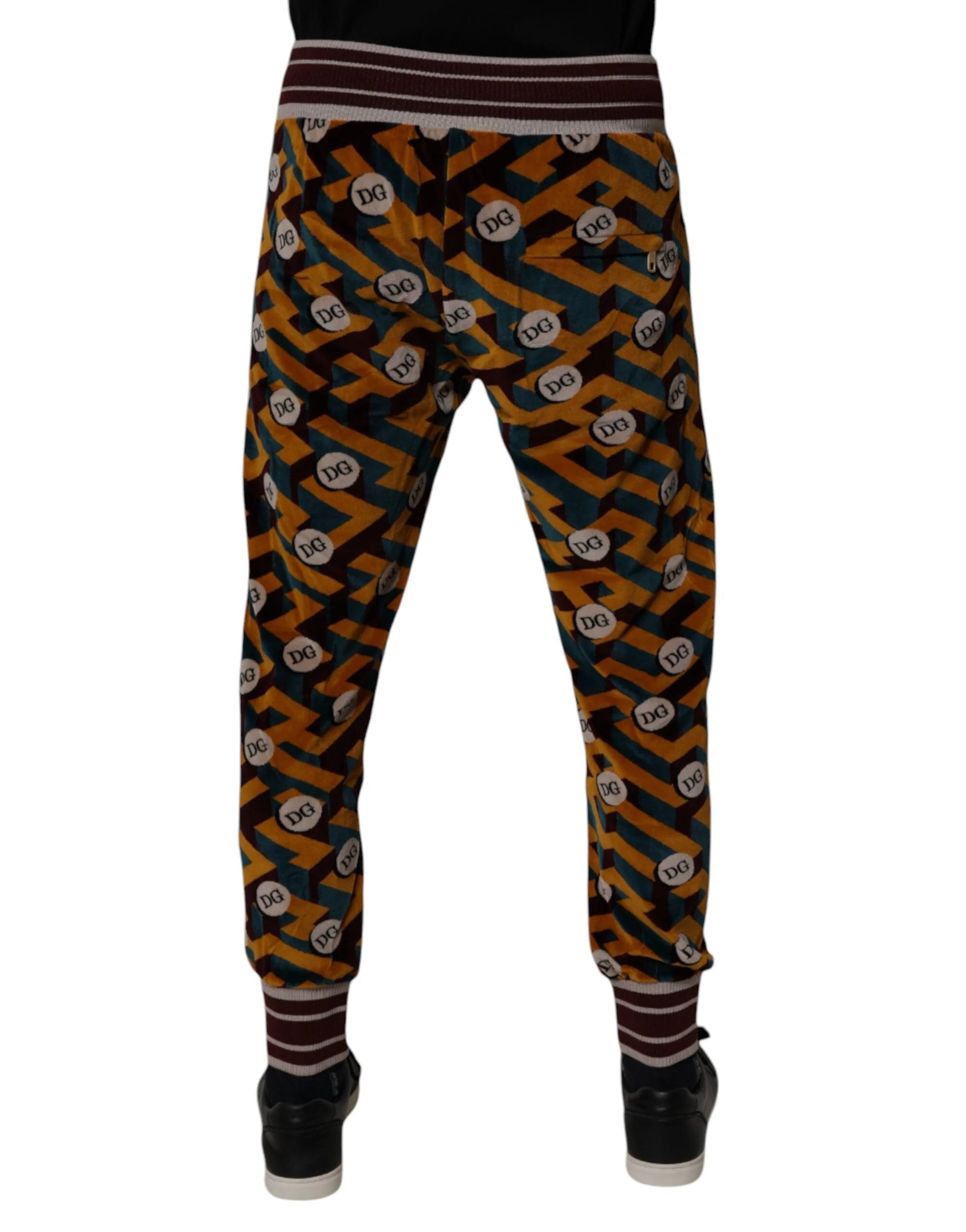 Dolce & Gabbana Multicolor Logo Monogram Jogger Sweatpants Pants - Joggers