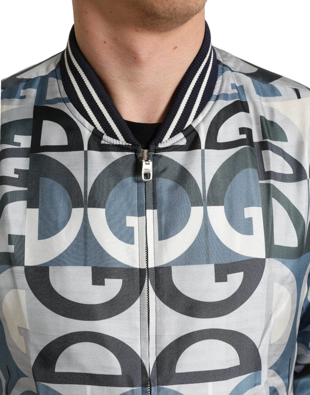 Dolce & Gabbana Multicolor Logo Print Bomber Blouson Jacket - IT52 | L - Bomber Jackets