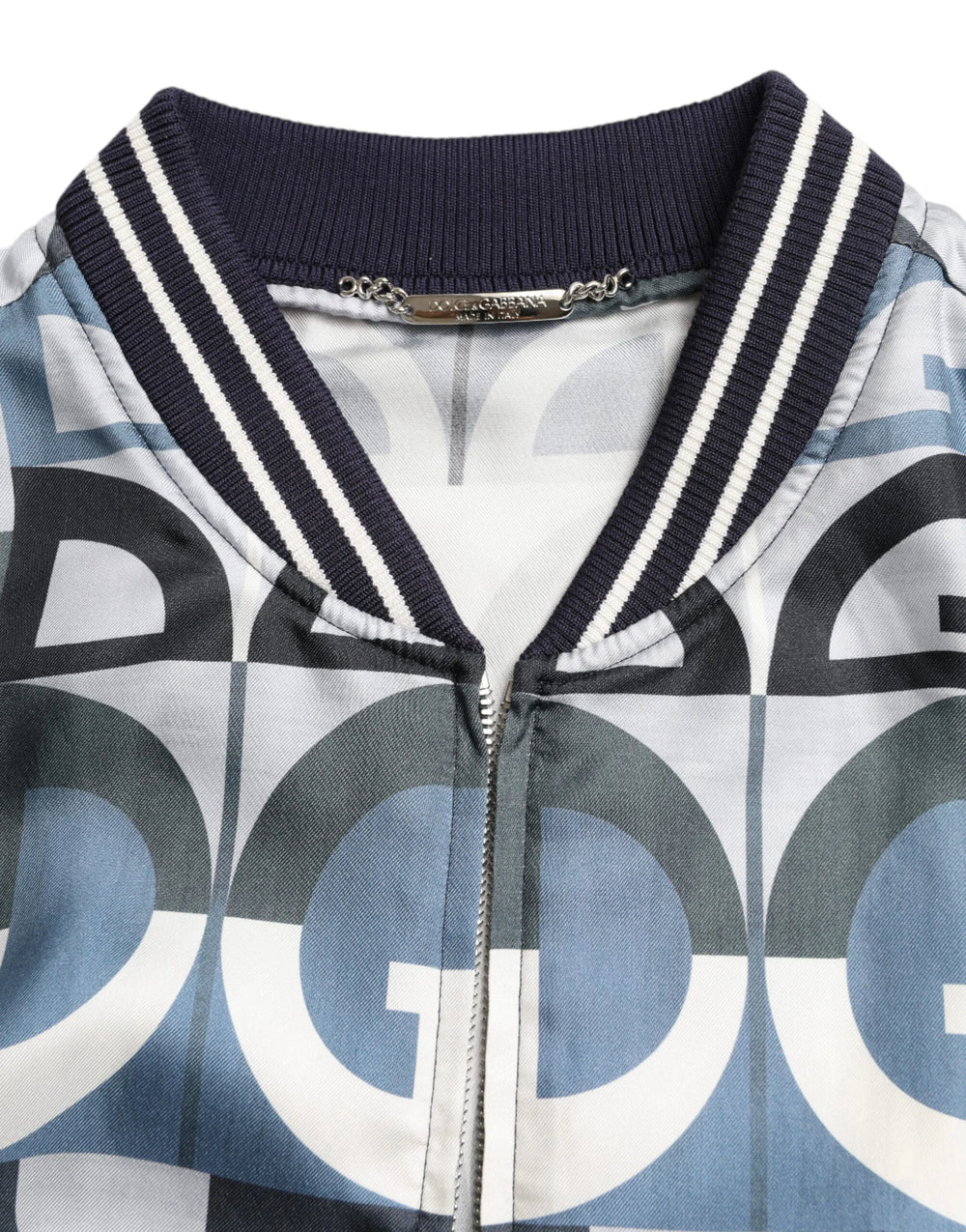Dolce & Gabbana Multicolor Logo Print Bomber Blouson Jacket - IT52 | L - Bomber Jackets