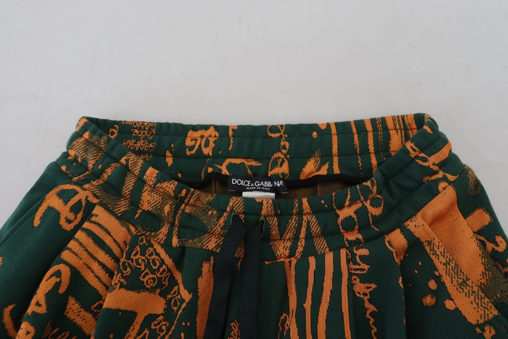 Dolce & Gabbana Multicolor Logo Print Silk Cargo Jogger Pants - IT48 | M - Joggers