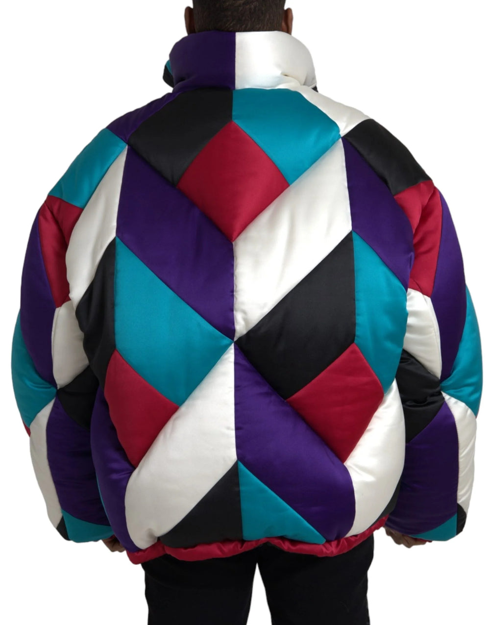 Dolce & Gabbana Multicolor Logo Windbreaker Puffer Jacket - IT52 | XL - Windbreakers