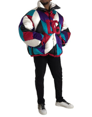 Dolce & Gabbana Multicolor Logo Windbreaker Puffer Jacket - IT52 | XL - Windbreakers