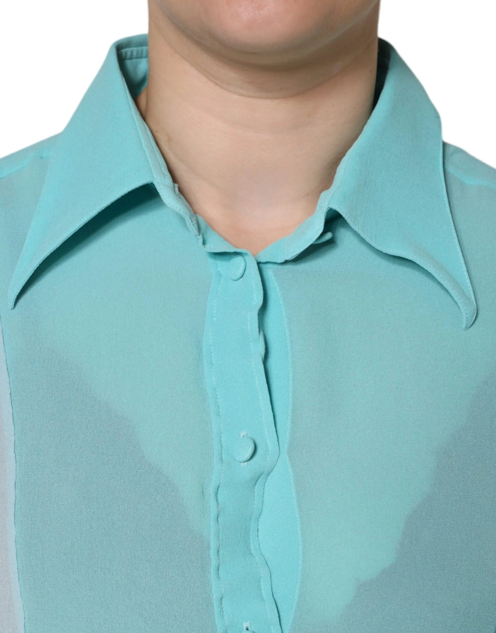 Dolce & Gabbana Multicolor Long Sleeve Button Blouse Top - IT46|XL - Blouses