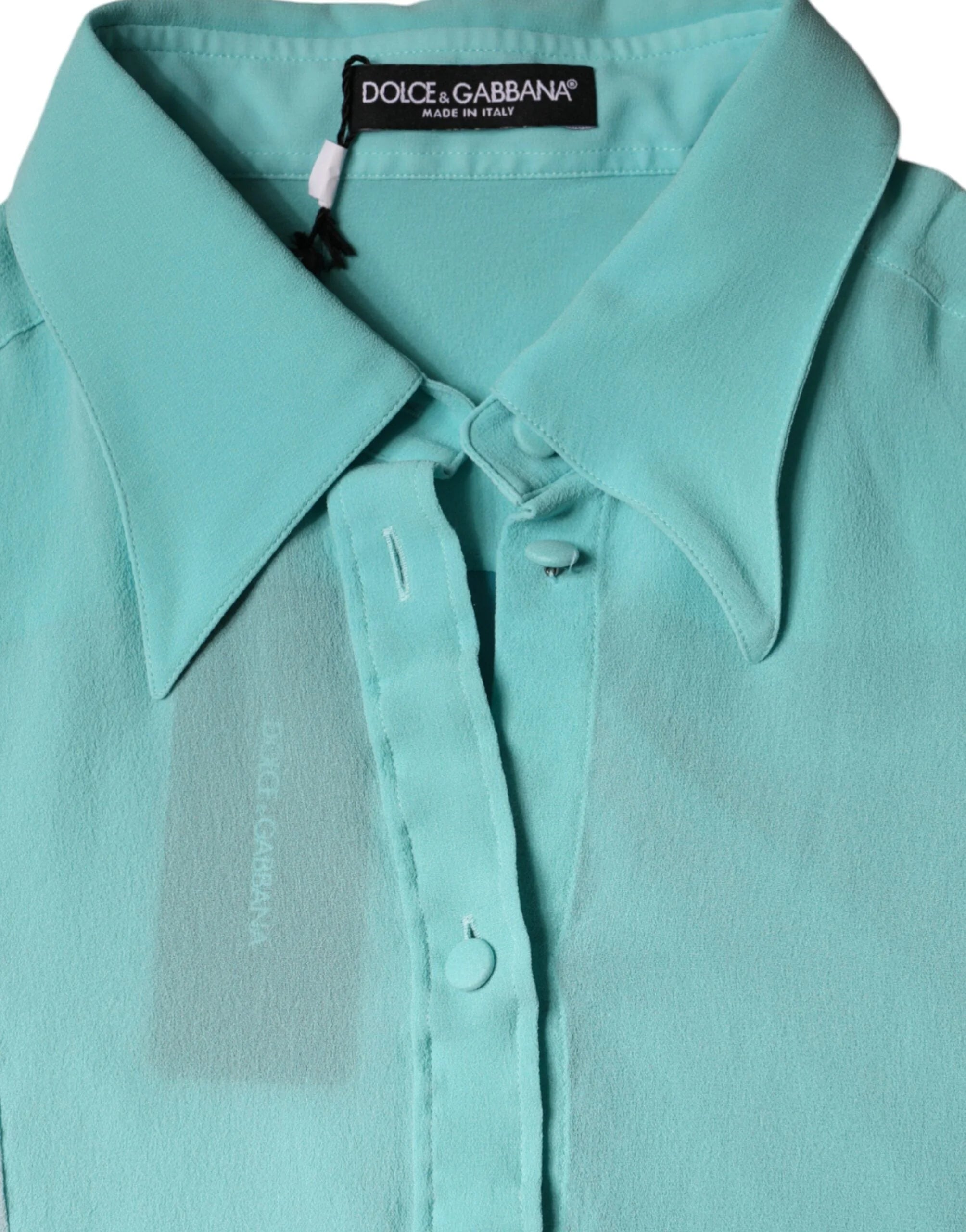 Dolce & Gabbana Multicolor Long Sleeve Button Blouse Top - IT46|XL - Blouses