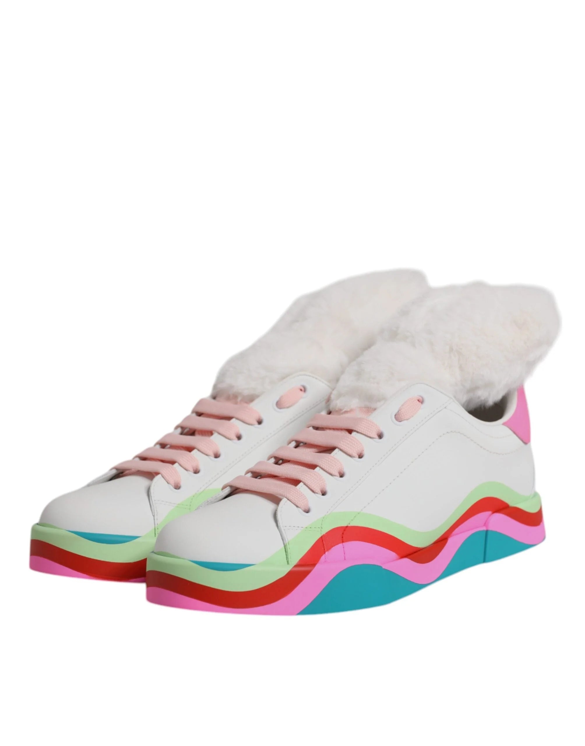 Dolce & Gabbana Multicolor Low Top Trainers Sneakers Shoes - Sneakers