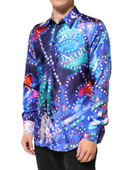 Dolce & Gabbana Multicolor Luminarie MARTINI Slim Men Shirt - IT40 | M - Shirts