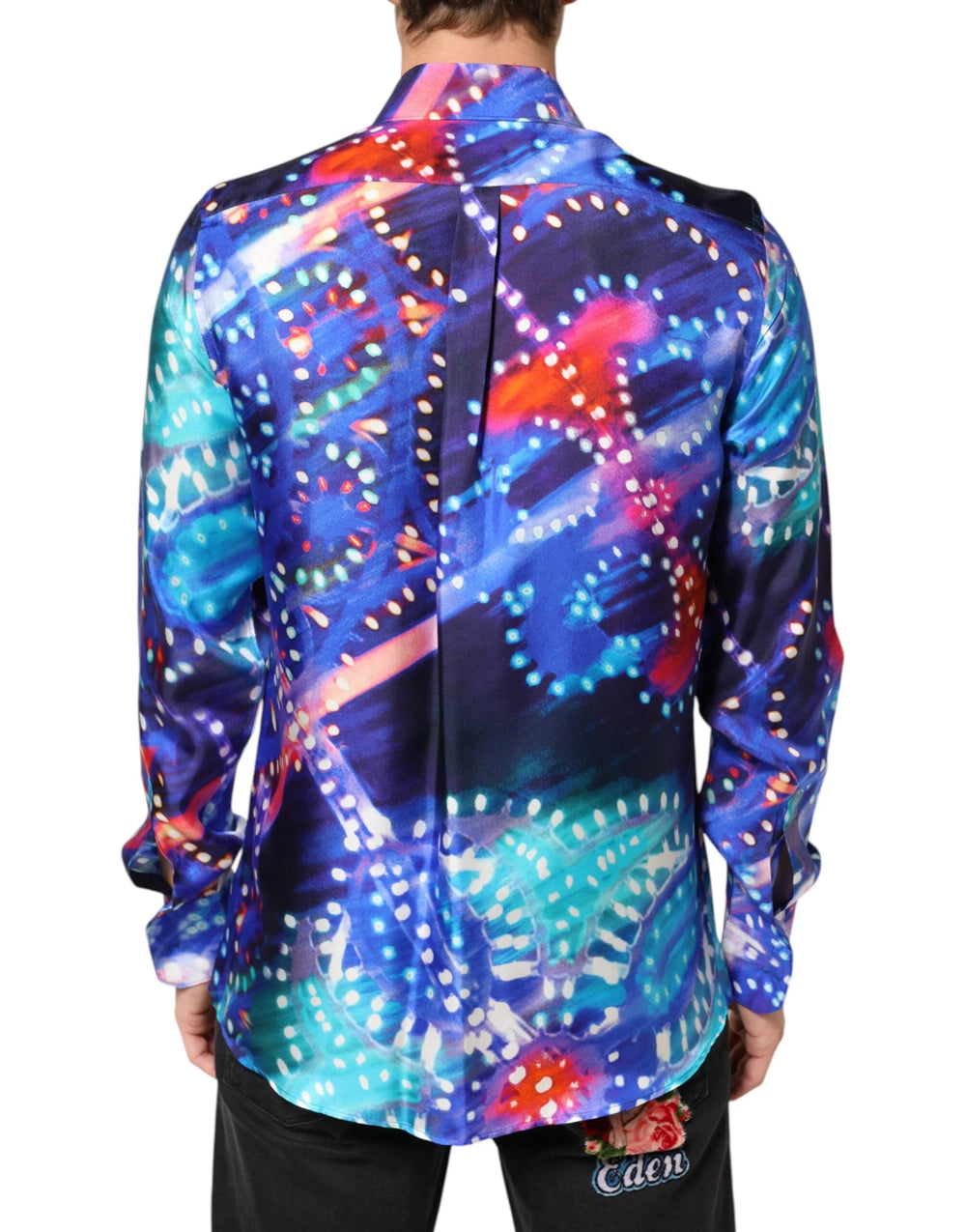 Dolce & Gabbana Multicolor Luminarie MARTINI Slim Men Shirt - IT40 | M - Shirts