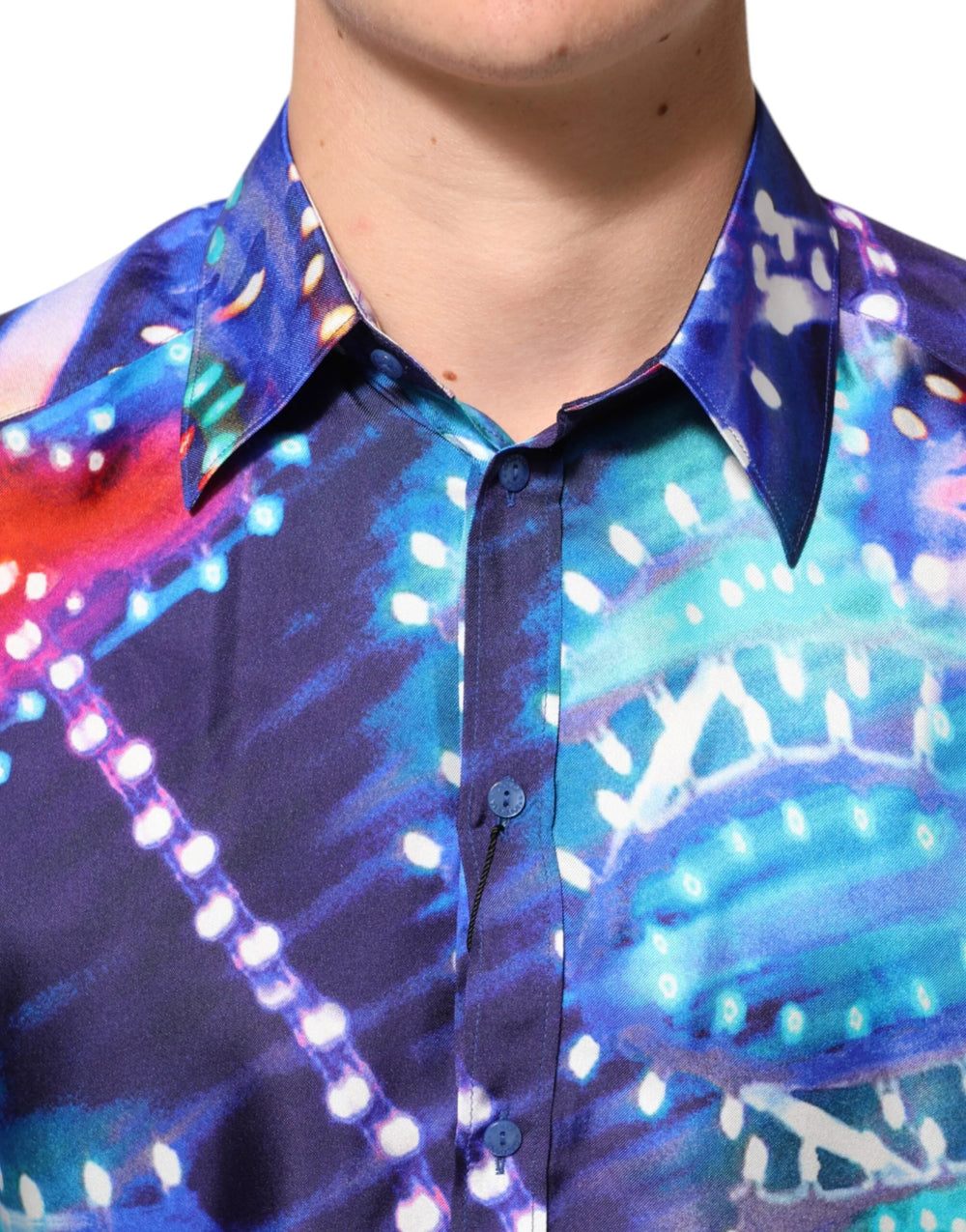 Dolce & Gabbana Multicolor Luminarie MARTINI Slim Men Shirt - IT40 | M - Shirts