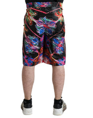 Dolce & Gabbana Multicolor Luminarie Print Men Bermuda Shorts - Bermudas