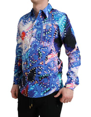 Dolce & Gabbana Multicolor Luminarie Slim MARTINI Shirt - IT39 | M - Shirts