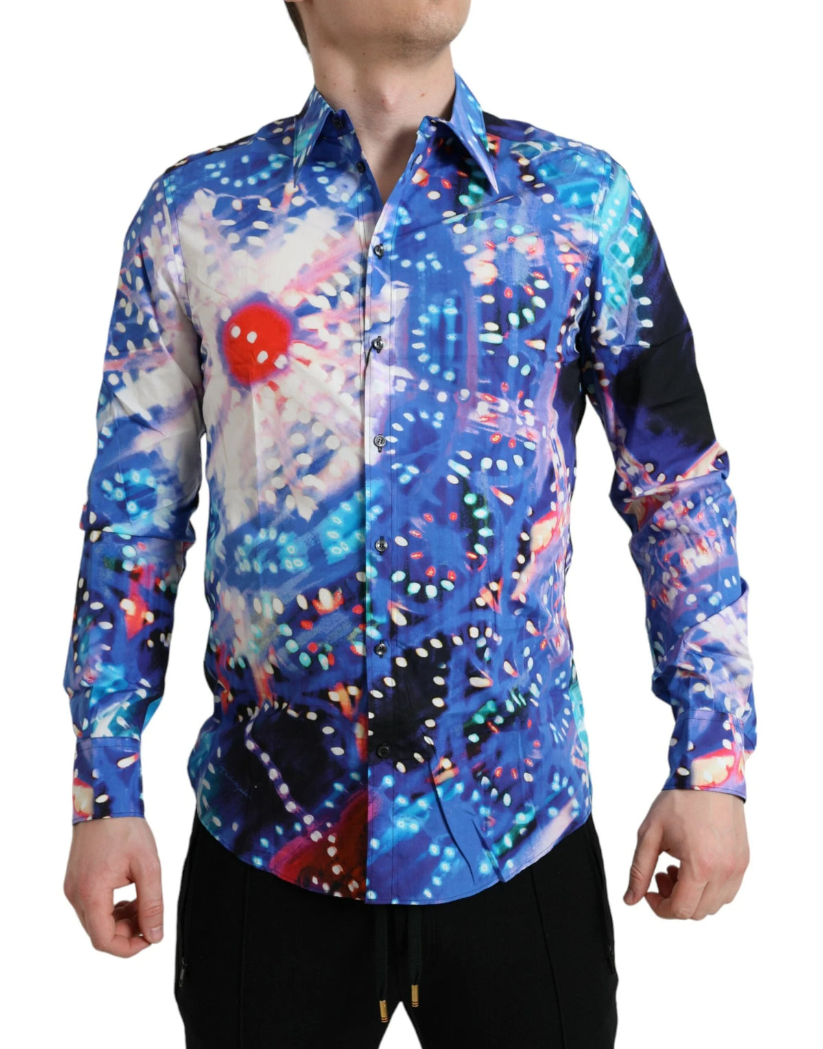 Dolce & Gabbana Multicolor Luminarie Slim MARTINI Shirt - IT39 | M - Shirts