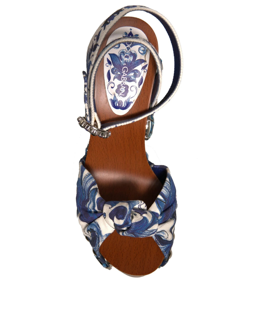 Dolce & Gabbana Multicolor Majolica Embellished Wedge Sandals Shoes - EU36/US6 - Sandals