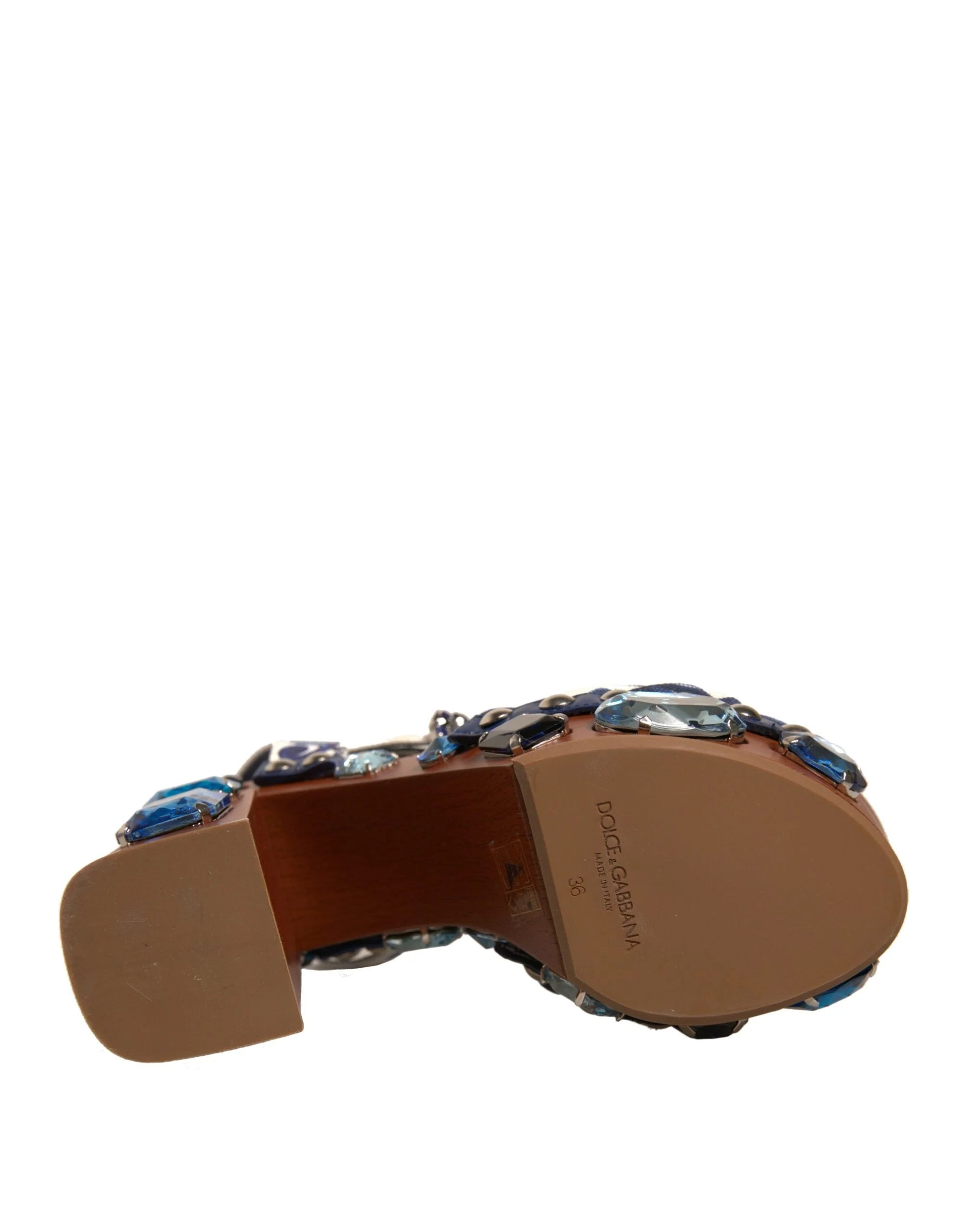 Dolce & Gabbana Multicolor Majolica Embellished Wedge Sandals Shoes - EU36/US6 - Sandals