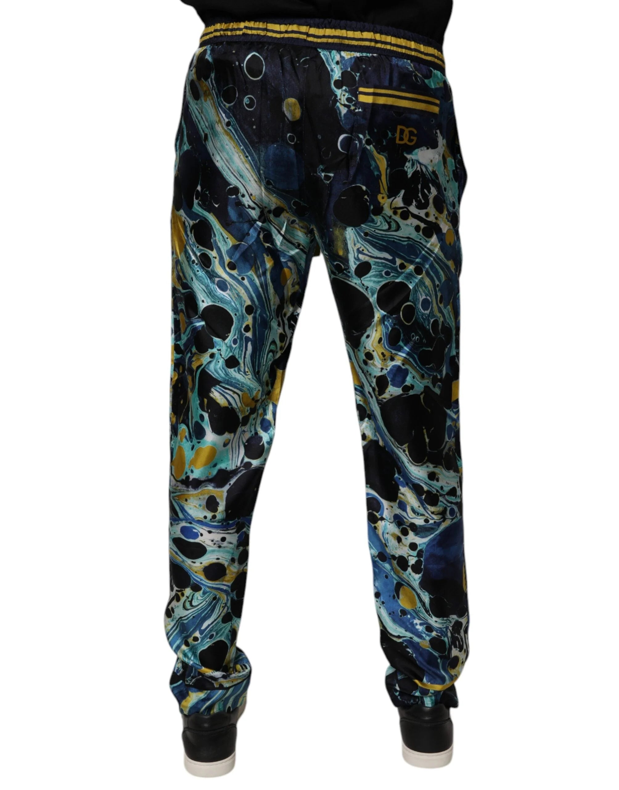 Dolce & Gabbana Multicolor Marble Print Jogger Sweatpants Pants - IT44 | XS - Joggers