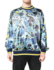 Dolce & Gabbana Multicolor Marble Print Men Pullover Sweater - IT52 | XL - Sweaters