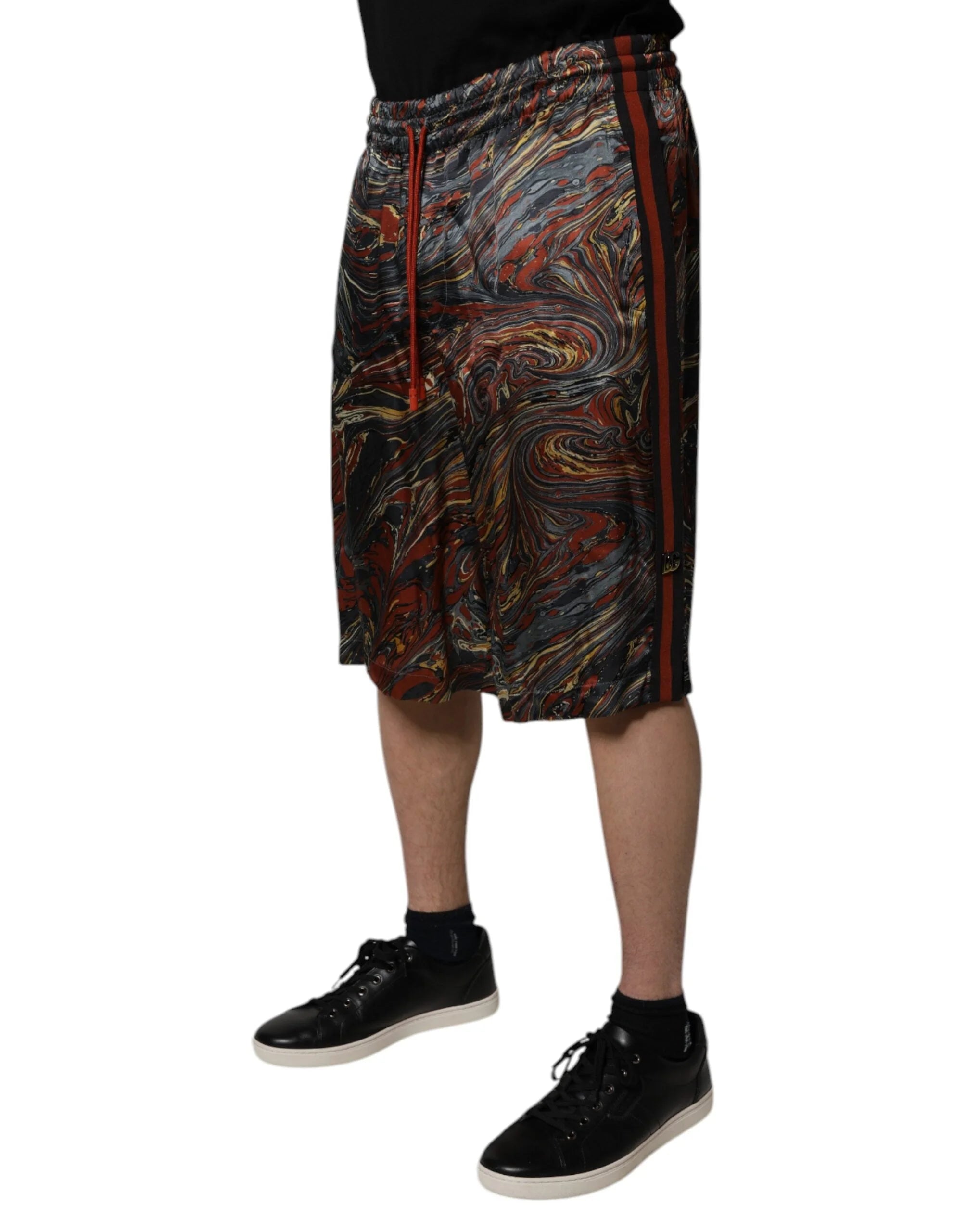 Dolce & Gabbana Multicolor Marble Print Trouser Bermuda Shorts - IT48 | M - Bermudas