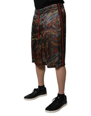 Dolce & Gabbana Multicolor Marble Print Trouser Bermuda Shorts - IT48 | M - Bermudas