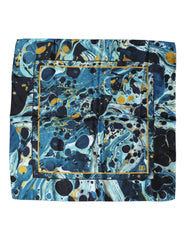 Dolce & Gabbana Multicolor Marble Square Foulard Scarf