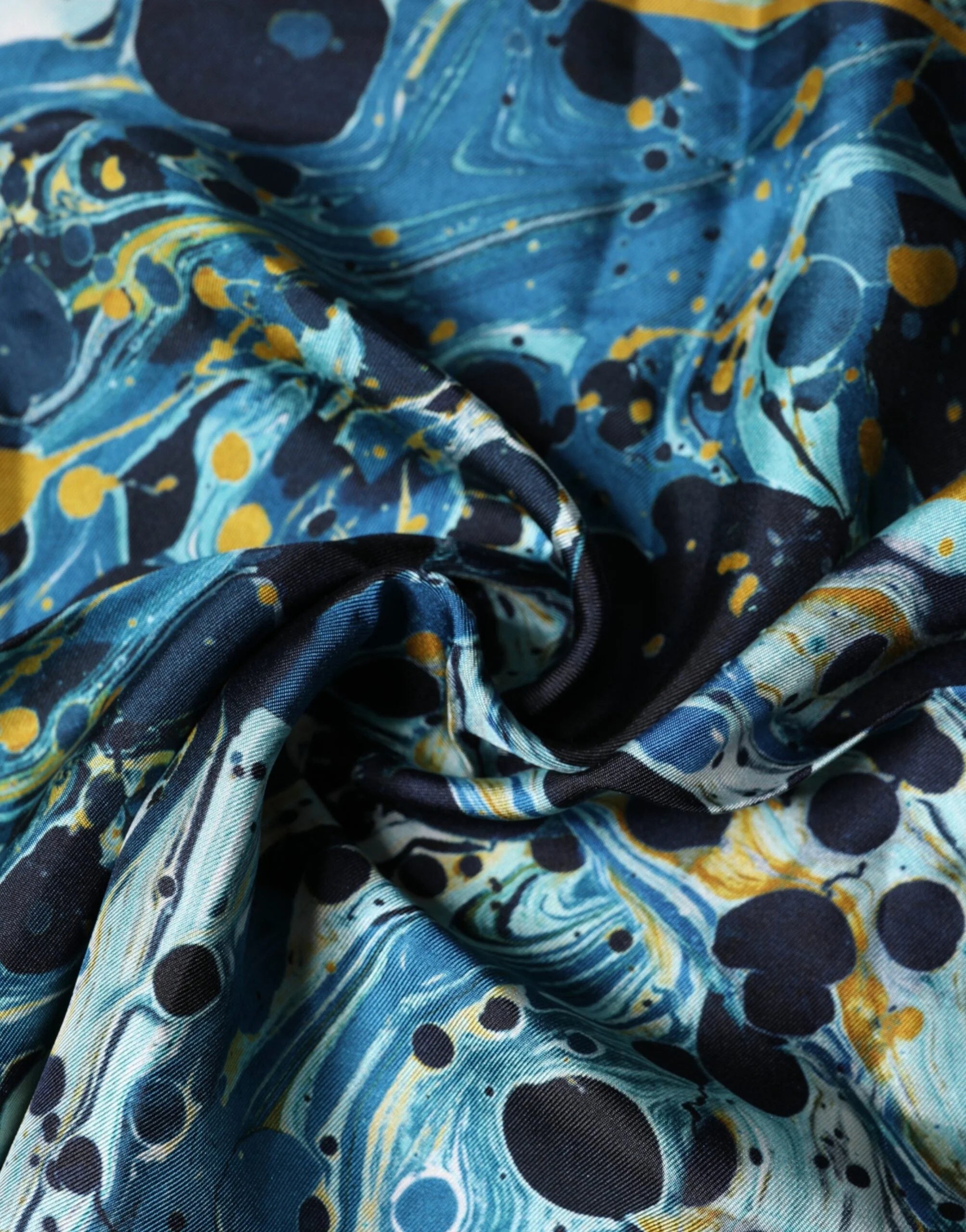 Dolce & Gabbana Multicolor Marble Square Foulard Scarf