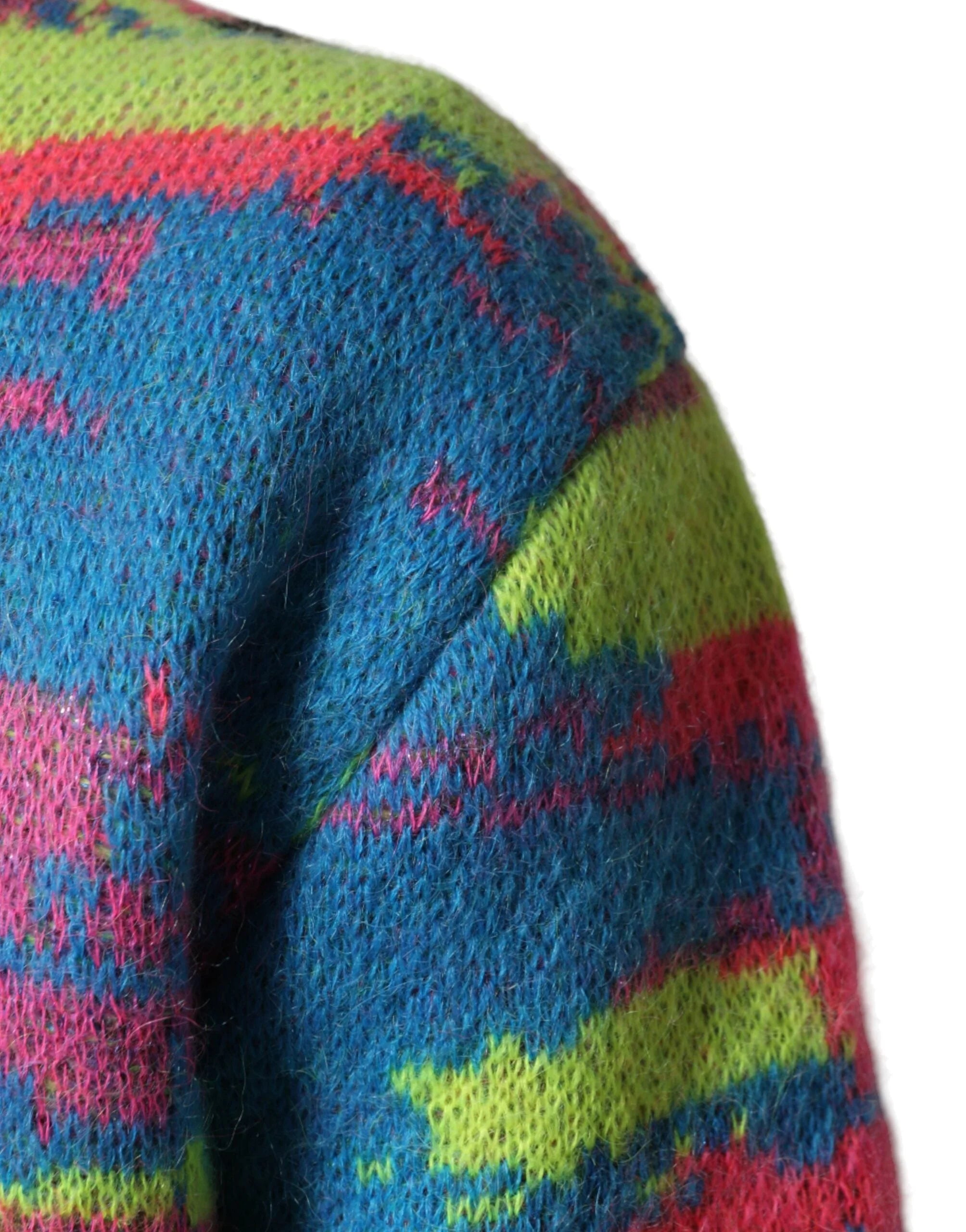 Dolce & Gabbana Multicolor Men Crew Neck Pullover Sweater - IT48 | M