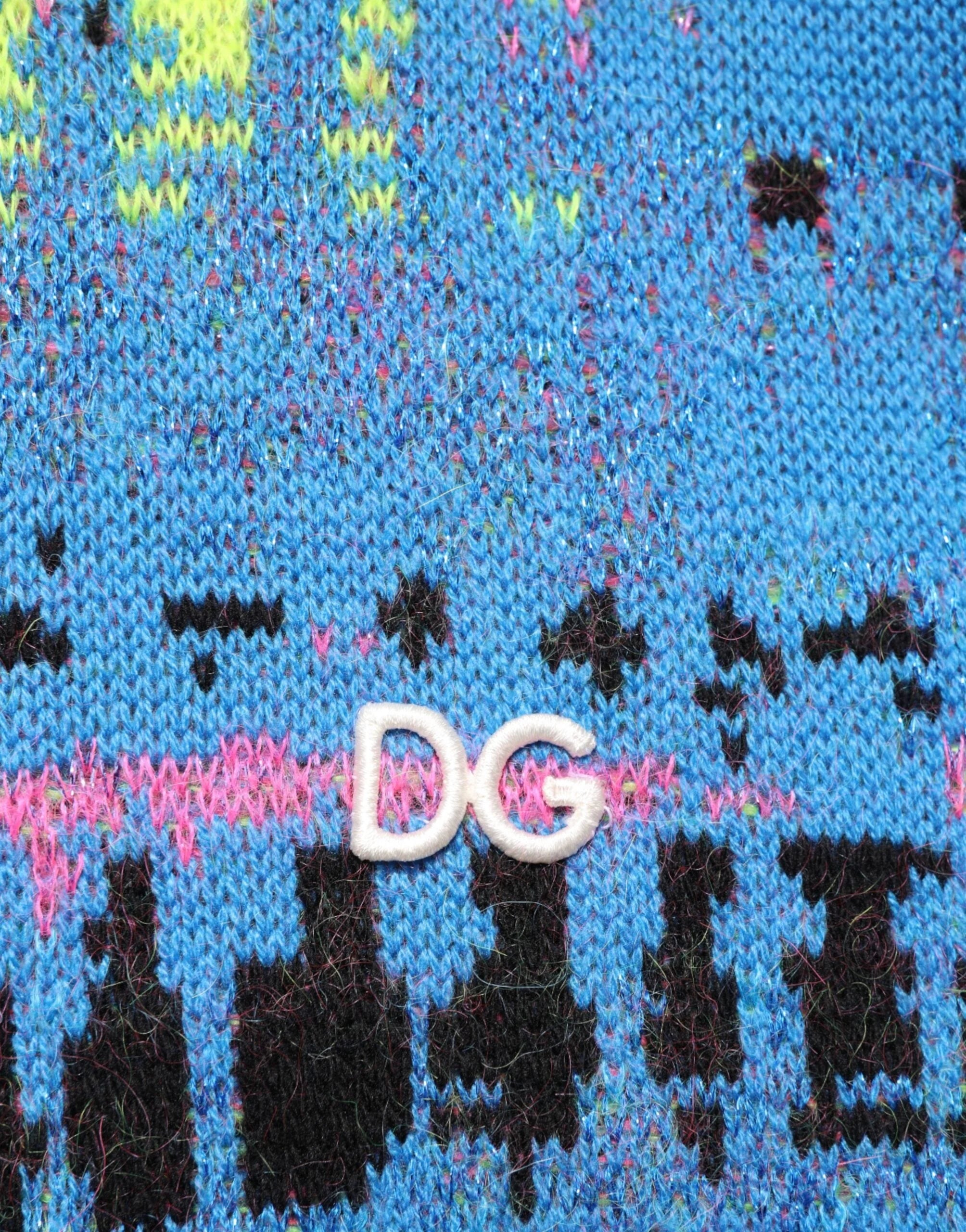 Dolce & Gabbana Multicolor Men Crew Neck Pullover Sweater - IT48 | M