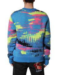 Dolce & Gabbana Multicolor Men Crew Neck Pullover Sweater - IT48 | M