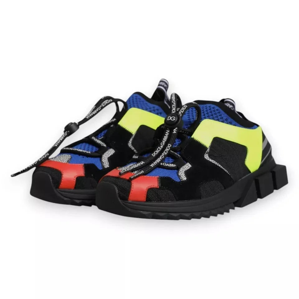Dolce & Gabbana Multicolor Mesh Sorrento Trekking Sneakers Shoes - Sneakers