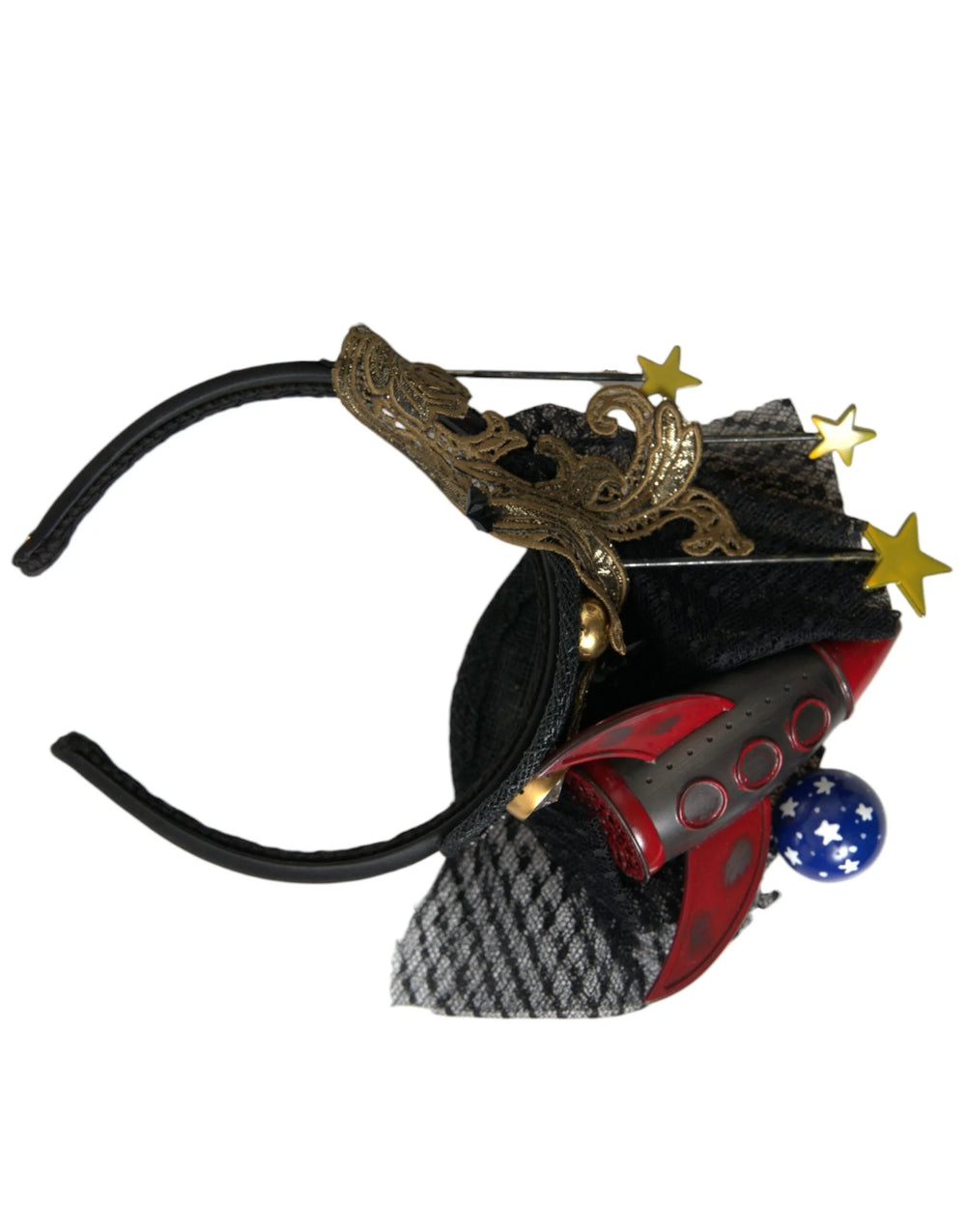 Dolce & Gabbana Multicolor Missile Rocket Crystal Stars Headband Diadem - Headbands