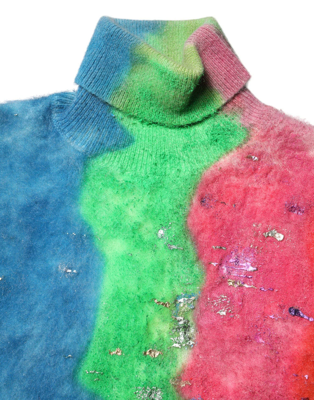 Dolce & Gabbana Multicolor Mohair Turtleneck Pullover Sweater - IT40|S - Sweaters