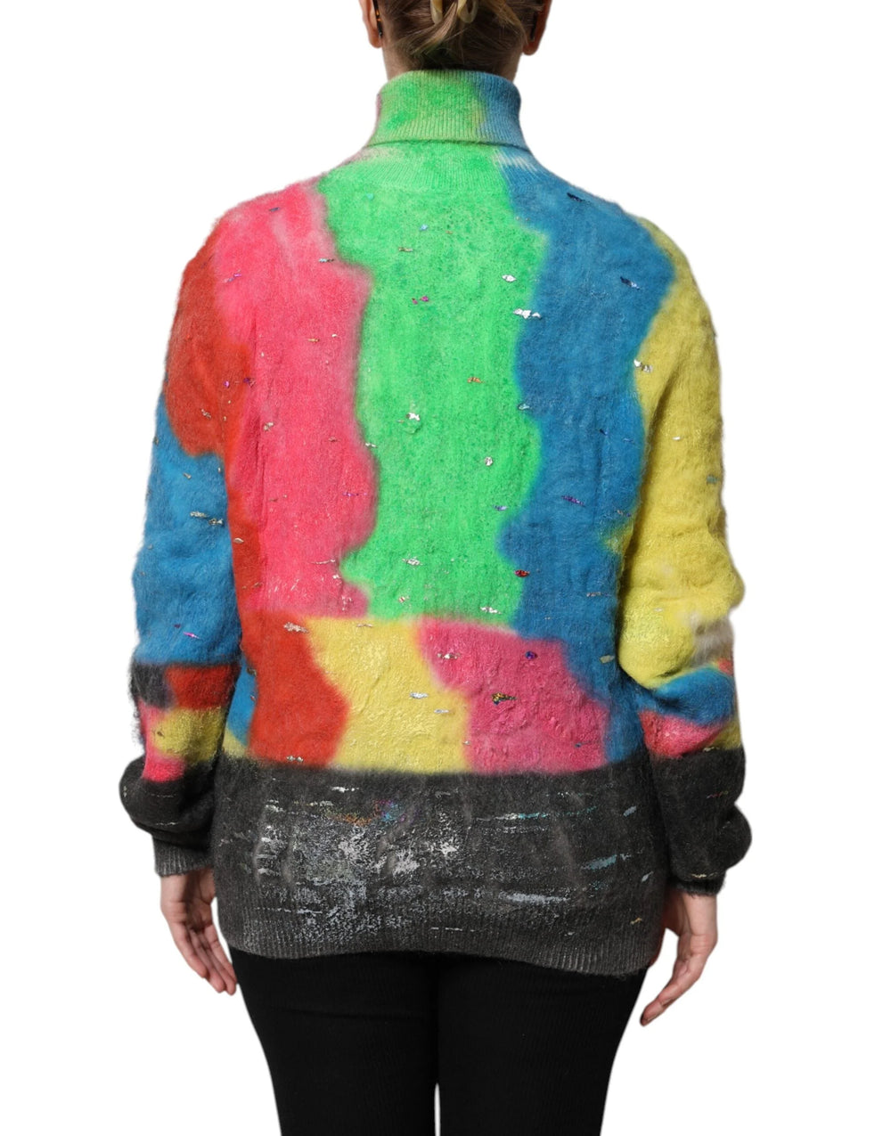 Dolce & Gabbana Multicolor Mohair Turtleneck Pullover Sweater - IT40|S - Sweaters
