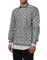 Dolce & Gabbana Multicolor Monkey Tie Print GOLD Dress Shirt - IT41 | L