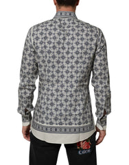 Dolce & Gabbana Multicolor Monkey Tie Print GOLD Dress Shirt - IT41 | L