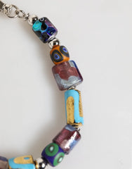 Dolce & Gabbana Multicolor Murano Glass Beads Brass Zamak Necklace - Necklaces