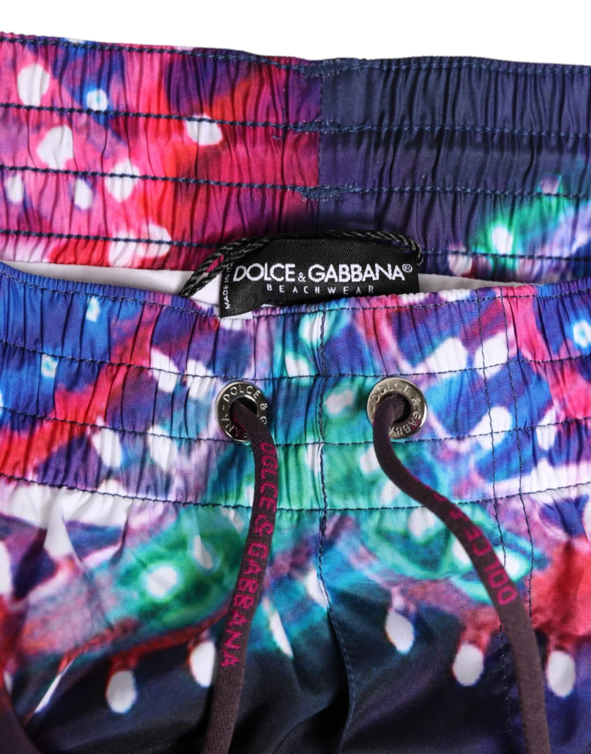 Dolce & Gabbana Multicolor Neon Print Polyester Shorts Swimwear - Swim Boxers