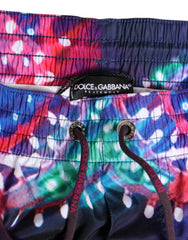 Dolce & Gabbana Multicolor Neon Print Polyester Shorts Swimwear - Swim Boxers